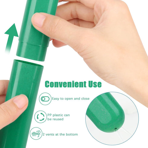 4 Pack Travel Toothbrush Cases, Portable Toothbrush Holder Container for Bathroom, School, Home, Camping