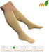 Closed Toe 15-20 mmHg Compression Plus Size Socks, Big Wide Leg Calf Socks (Beige, 5X-Large)