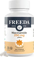 Freeda Niacinamide, Vitamin B3 Niacinamide 250 mg, Vegetarian No Flush Niacin Formula, 500 Capsules