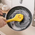 2 PCS Yellow Duck +Yellow chicken Dish Brush Handle Built-in Scraper, Scrub Brush for Pans, Pots, Kitchen Sink Cleaning by Ximimark