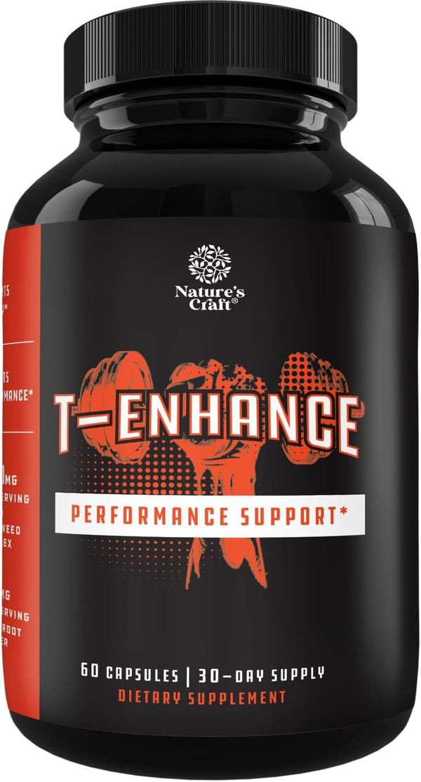 Natural Testosterone Booster for Men: Male Supplement with Estrogen Blocker, Energy Pills for Muscle Builder & Mood