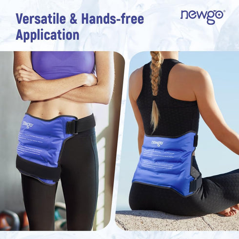 NEWGO Ice Pack for Hip Replacement Surgery - Gel Cold Pack for Hip Bursitis, Sciatica, Inflammation, Blue
