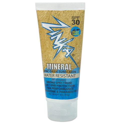 Zinka Sunscreen Reef Safe Mineral Formula, SPF 30 Zinc Oxide Lotion, 3 oz Water Resistant