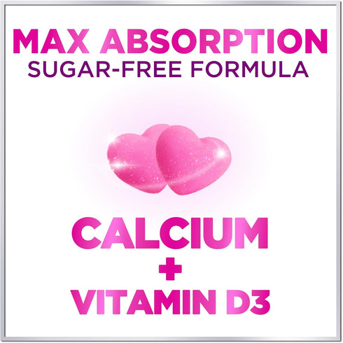 Calcium Supplement + Vitamin D3, Sugar Free Calcium Gummies for Bone & Teeth Support, 60 Gummies