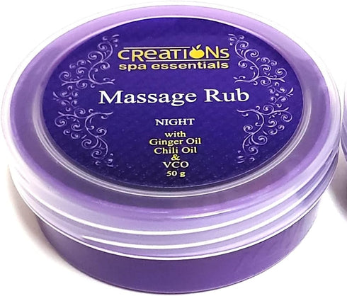 Creation Spa Essentials Pain Relief Rub, Ginger Oil & Chili Oil for Muscle Pain Relief, Size 50g (Pack of 1), Purple