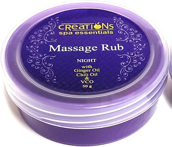 Creation Spa Essentials Pain Relief Rub, Ginger Oil & Chili Oil for Muscle Pain Relief, Size 50g (Pack of 1), Purple