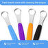 4 Pcs Stainless Steel Tongue Scraper Cleaner for Adults and Kids, Reduce Bad Breath with Travel Cases (Purple, Orange,