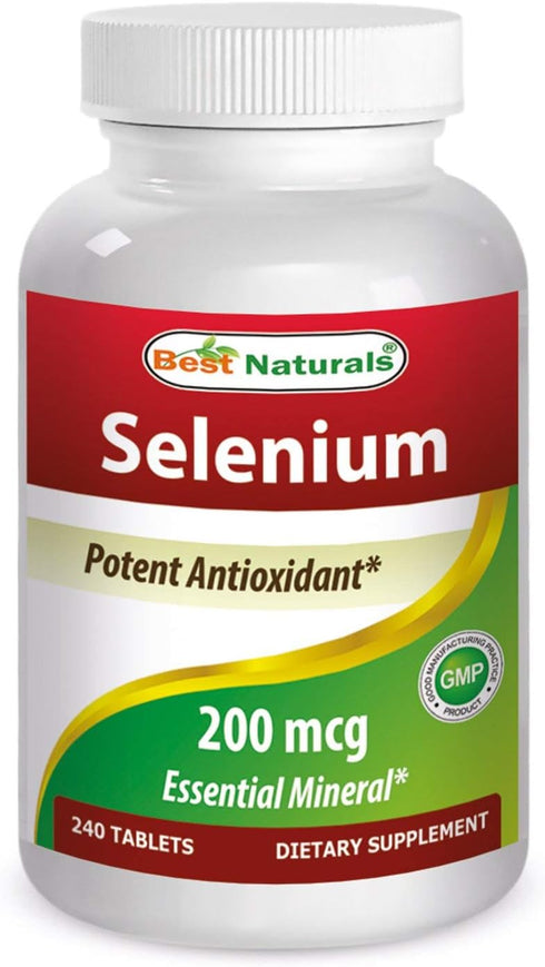 Best Naturals Selenium 200 mcg Supplement, 240 Count