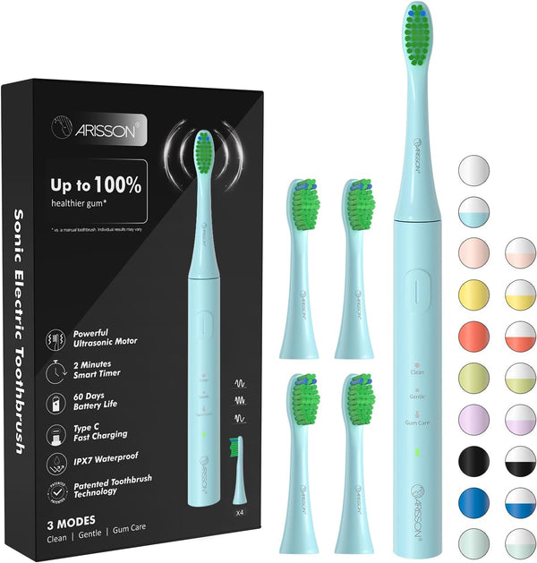 Sonic Electric Toothbrush for Adults and Kids, 40,000 VPM Power with 2 Minutes Smart Timer