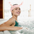 Spa Headband Facial Makeup Head Band, Microfiber Coral Fleece Snail Cartoon Hair Accessories for Washing Face (Pink)