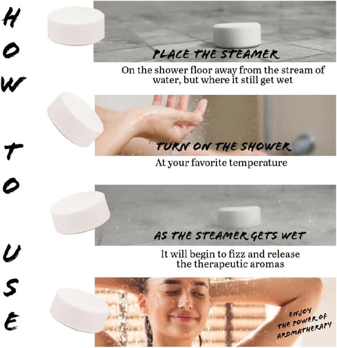 Shower Steamers Aromatherapy 15 Pack, Relaxation Gift for Women and Men, Stress Relief Eucalyptus Shower Bombs