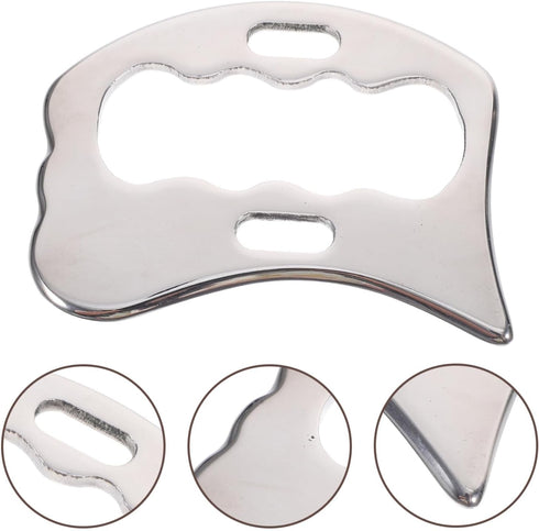 Massage Scraper Tool Portable Stainless Steel Guasha Board for Body Scraping for Muscle Relaxation and Deep Tissue