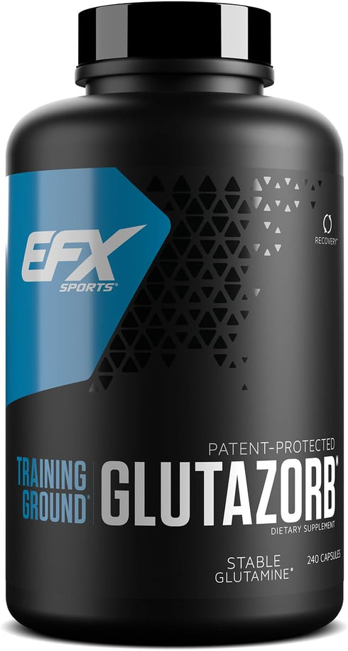 EFX Sports Training Ground Glutazorb Caps, Highly Concentrated Glutamine Supplement for Digestion and Immune Support