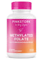 Pink Stork Folate: Methyl Folate, Natural Form of Folic Acid for Pregnancy, 60 Capsules