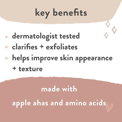 The Honest Company Honest Mama's Gotta Glow Face and Body Wash | Pregnancy-Safe Clarifying + Exfoliating AHA Cleanser |