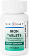 GeriCare Ferrous Sulfate Tablets 325 mg - Elemental Iron 65 mg High Potency - 100 Count
