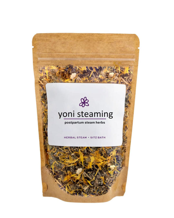 4oz Postpartum Sitz Bath Soak & Yoni Steaming Herbs for After Birth Recovery, 100% Organic Vaginal Steam Herbs