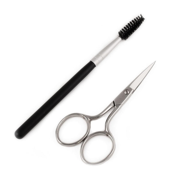 REFINE - Italy Eyebrow Scissors with Wooden Handle Grooming Kit