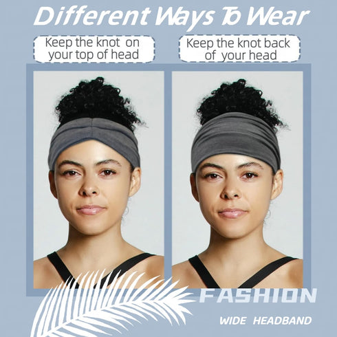 Wide Headbands for Women, Fashion Knot Headband Boho Hair Bands, Turban Workout Accessories 8 Pack