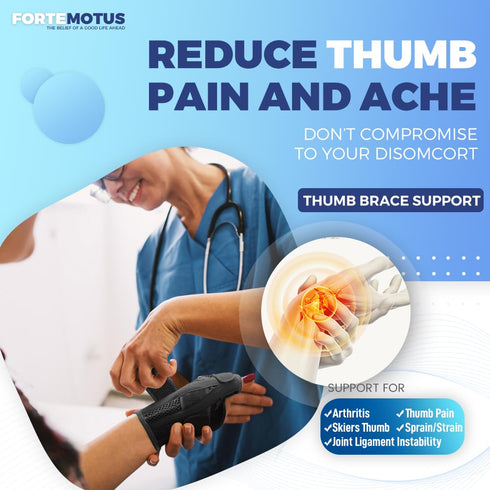 CMC Thumb Brace, Thumb Brace Support Splint for Thumb Pain Relief, Tendonitis, Thumb Stabilization Support for Reversible Thumb Hand Discomfort Pain - One Size for Men & Women