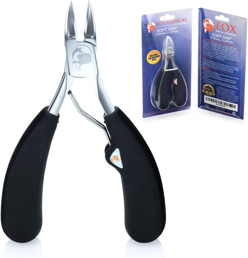 Toenail Clippers for Thick or Ingrown Nails, Heavy-Duty Soft-Grip Nail Nipper with Surgical-Grade Steel Blades