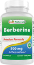 Best Naturals Berberine 500mg 120 Capsules for Immune Function, Cardiovascular & Gastrointestinal Support