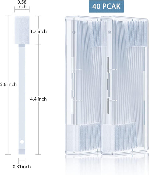 40Pcs Disposable Crevice Cleaning Brushes - Detail Gaps Scrub Brush Set for Toilet Bowl and Household Cleaning