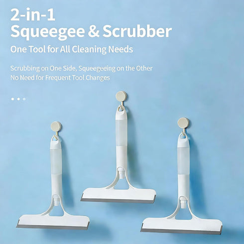 KonaCryspen 3-in-1 Window Cleaning Tool Blade, Sponge & Spray for Streak-Free Glass, Ideal for Home Windows, Mirrors