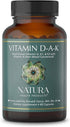 Natura Health Products Vitamin D-A-K Supplement, Supports Healthy Bone, Heart, and Vision Function - 60 Capsules