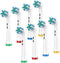 Electric Toothbrush Replacement Heads, Plaque Blast Pack of 8 - Superior Twisted Bristle Refills for Family Oral Health