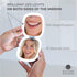 Mavoro LED Lighted Travel Makeup Mirror, Rechargeable, 1x/10x Magnification, Pocket or Purse Mirror, Touch Sensor