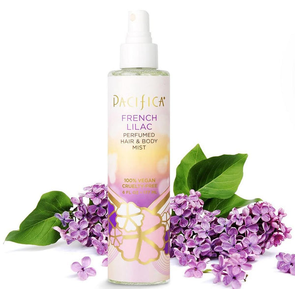 Pacifica French Lilac Perfumed Hair & Body Mist - Alcohol-Free Spray for Head-To-Toe Wear, Vegan & Cruelty-Free, 6 Fl Oz