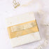 KESOTE Christmas Sheer Ribbons, Gold Organza Chiffon Ribbon with Foil Print for Crafts, Gift Wrapping, Hair Bows