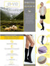 ja vie JAVIE 76% Merino Wool Compression Socks 15-20mmHg - Seamless Toe for Women & Men