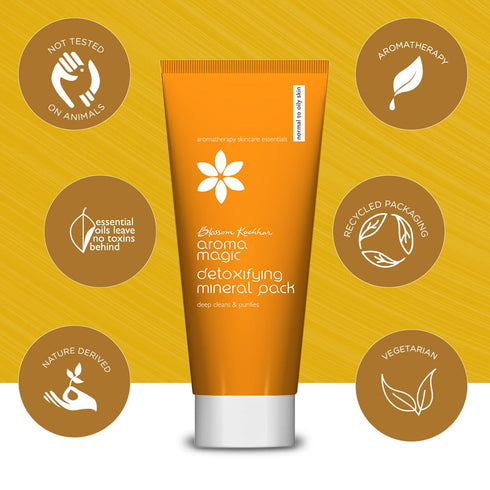 Mineral Face Pack with Sandalwood, 3.53 Oz (100g) for Radiant Glow