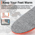 US9.5/ EU42.5 riemot Merino Wool Blend Warm Insoles for Men, Winter Comfort Shoe Inserts with Gentle Arch Support, Heel