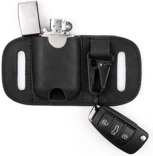 Gentlestache Leather Sheath for Zippo, Leather Zippo Pouch Case, Leather Case Cover for AirPods, Lighter Pouch
