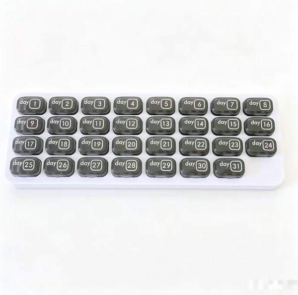 TCCMEIR 31 Day Monthly Pill Organizer, Portable Pill Medicine case Box Holder for