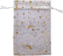 100Pcs Sheer Organza Drawstring Pouches 4x6 Inches, Stars and Moon Wedding Party Favor Gift Bags