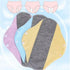LESSO (6pcs) Reusable Incontinence Pads for Women - Leak-Proof & Waterproof Washable Menstrual Pads - Graphene Aseptic