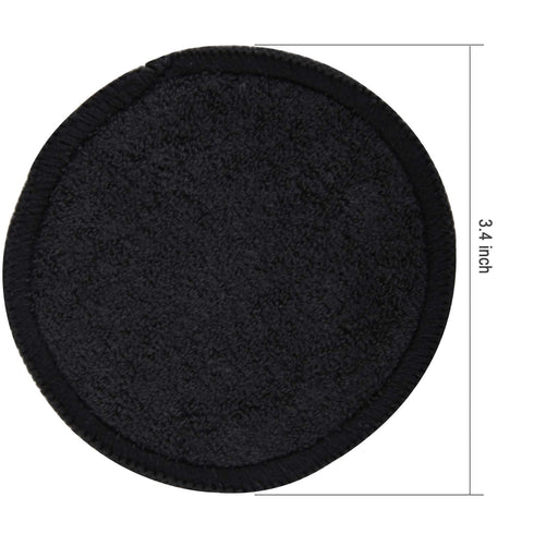 SIQUK 24 Pieces Reusable Cotton Rounds, Black Makeup Remover Pads, Washable Organic Bamboo