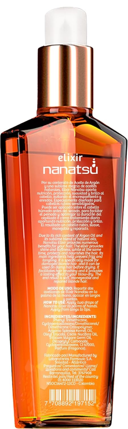 naissant Elixir Argan Oil Hair Treatment | Frizz Control, Heat and UV Protection, 4 Fl Oz