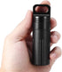 Keychain Container, Waterproof Airtight Pill Storage Case for Men and Women, Outdoor Travel Camping Tool (Black)