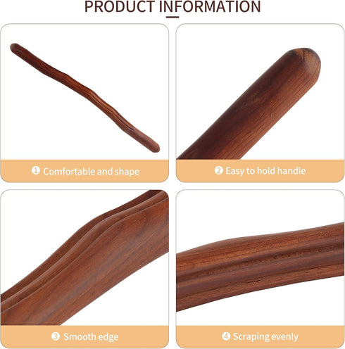 QYLHH Short Massage Stick Roller Wood Gua Sha Tool for All of Your Body,Neck,Back SPA Massager