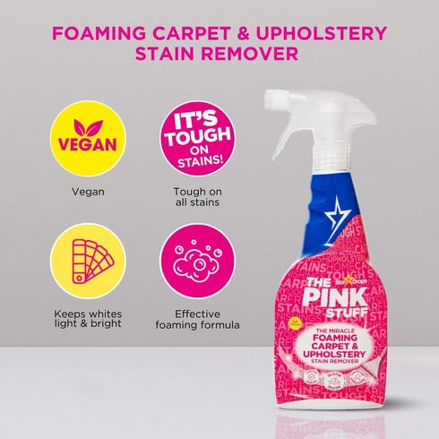 Stardrops - The Pink Stuff, Miracle Foaming Carpet & Upholstery Stain Remover.
