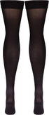 Truform Women's Compression Stockings, 15-20 mmHg, Thigh High Length, Closed Toe, Opaque, Black, Medium