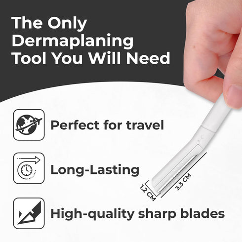 Visage Precision Facial Razors, Touch-up Dermaplaning Tool for Eyebrow and Facial Hair Removal, 3 Count