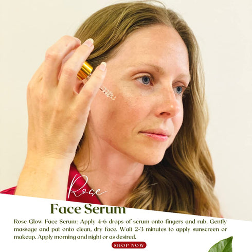 Rose Glow Radiance Face Serum - Daily Hydration for Anti-Aging, 15 ml, Suitable for All Skin Types