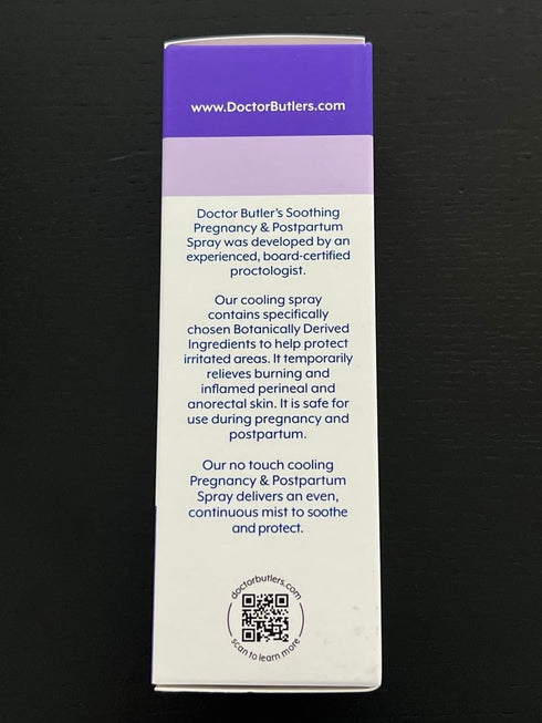 Doctor Butler's Pregnancy & Postpartum Spray - Perineal Spray and Hemorrhoid Treatment with Aloe, 3oz.