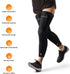 Thx4COPPER Full Leg Compression Sleeves, Anti Slip Knee Stabilizer Brace for Running, Men & Women (Pair)